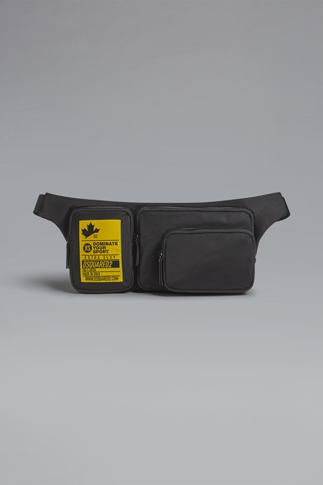 DSQUARED2 Uomo Borsa Nero Taglia OneSize 95% Poliammide 5% Pelle di bovino