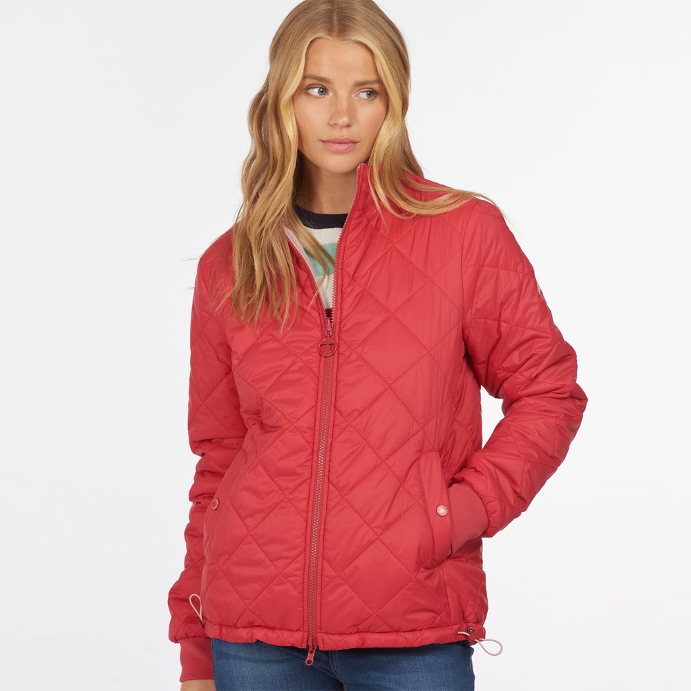 Barbour Women's Southport Quilt Jacket - Ocean Red/Blusher - UK 10