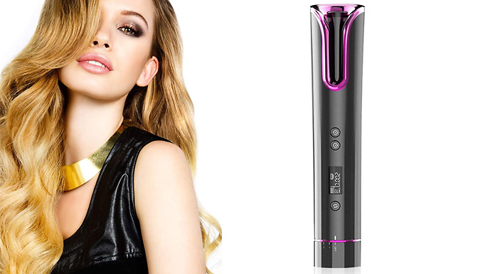 Magic Trend Wireless Auto-Rotating Hair Curler With LCD Display & Timer