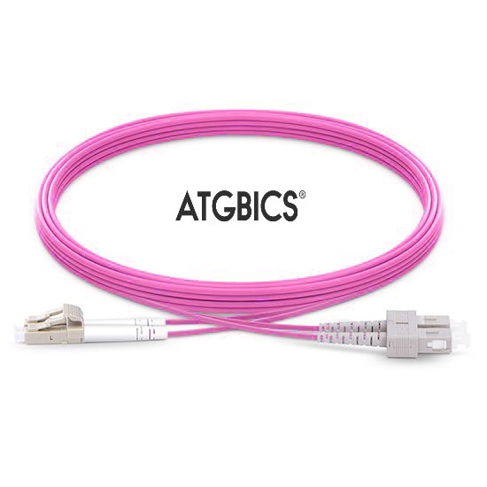 ATGBICS CAB-OM4-LC-SC-10M-D fibre optic cable LC/UPC SC/UPC OFNR Aqua