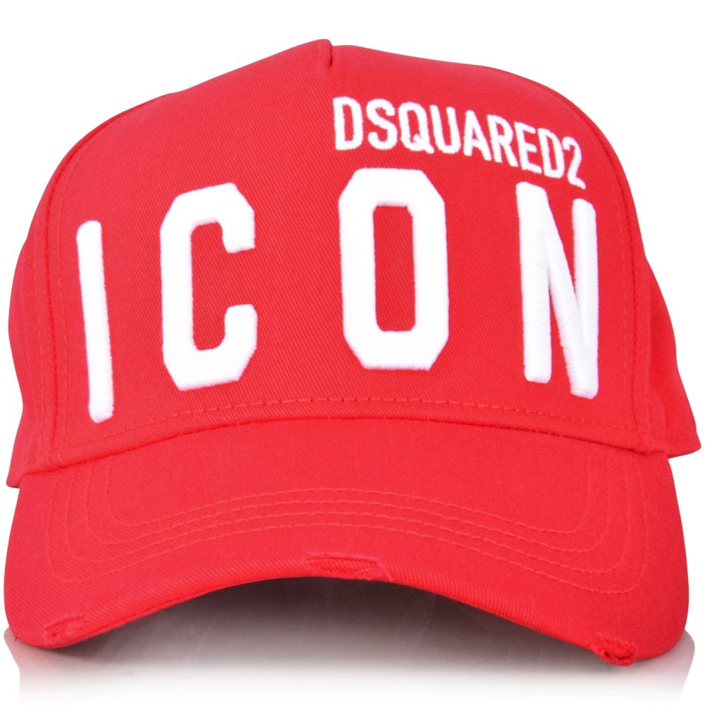DSQUARED2 Men's Red & White ICON Baseball Cap | Red | OSZ