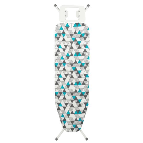 Beldray LA063052ASB Ironing Board with Blue Geo , Triangle Print 