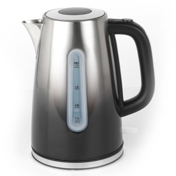 Progress EK3865PBLK Ombre Stainless Steel Jug Kettle, 1.7 L, Black 