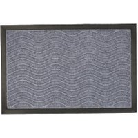 Nicola Spring Heavy Duty Door Mat | 60 x 40cm | Grey Waves