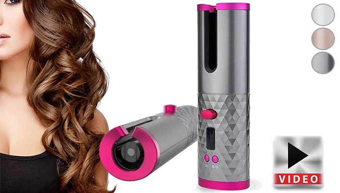 Fantasy Supply Auto-Rotating Cordless Hair Curler - 3 Colours