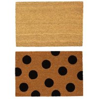 Nicola Spring Coir Door Mats | 60 x 40cm | Polka Dot | Pack of 2