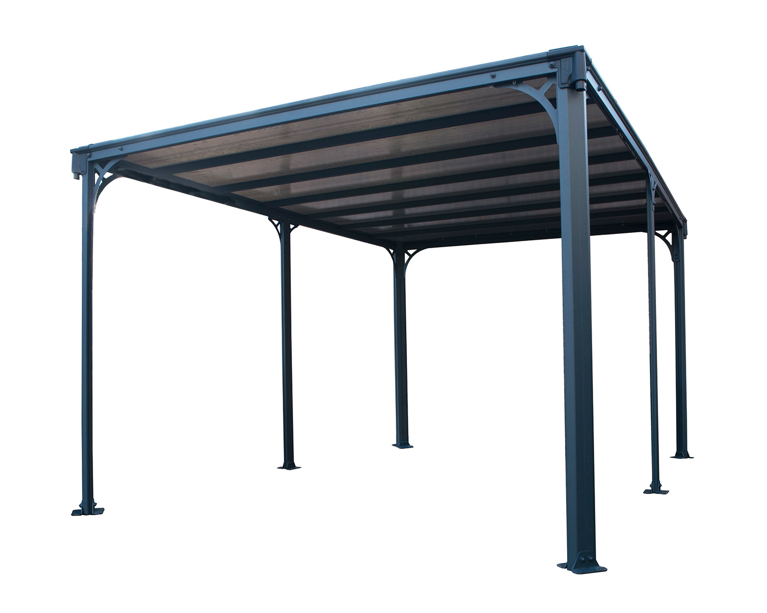 Garden Gazebo in Grey &amp; Bronze - Aluminium - Milano 4.3M