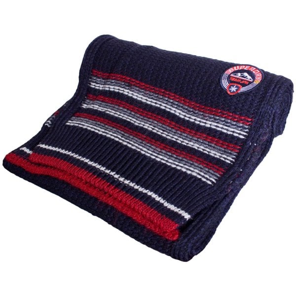 Superdry Woodruff Scarf Downhill Navy Twist Colour: Navy Twist, Size: