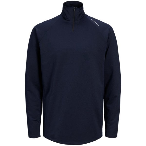 Jack &amp; Jones Kingsize Running Performance Half Zip Top Navy Blazer
