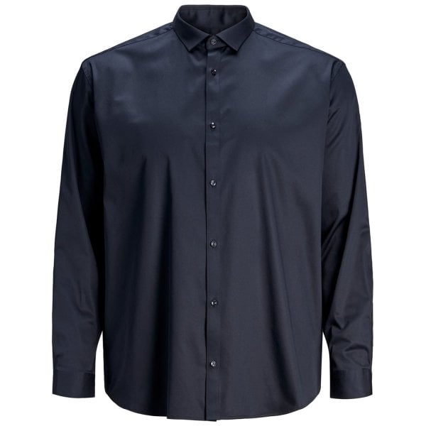 Jack &amp; Jones Kingsize Parma Stretchy L/S Shirt Navy Blazer Colour:
