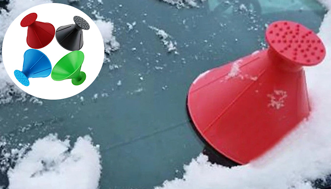 Domosecret 1 or 2 Magic Cone Windshield Ice Scraper Shovels - 3 Colours