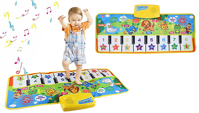 Domosecret Kids Walk-On Musical Piano Mat Toy