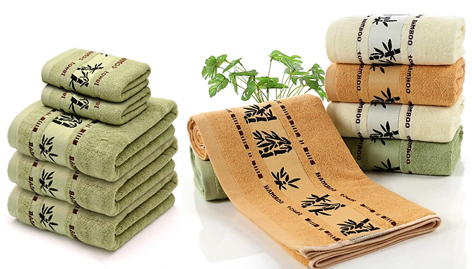 Domosecret Super Soft Bamboo Hand & Bath Towels - 4 Options & 3 Colours