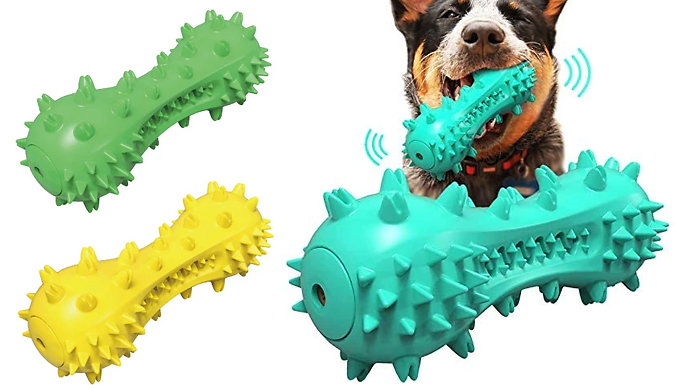 Domosecret Squeaky Rubber Teeth-Cleaning Dog Toy - 3 Colours