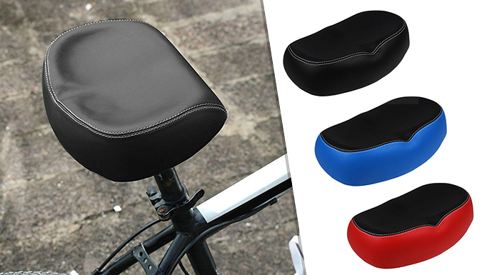 Domosecret Extra Wide Padded Noseless Bicycle Saddle - 3 Colours