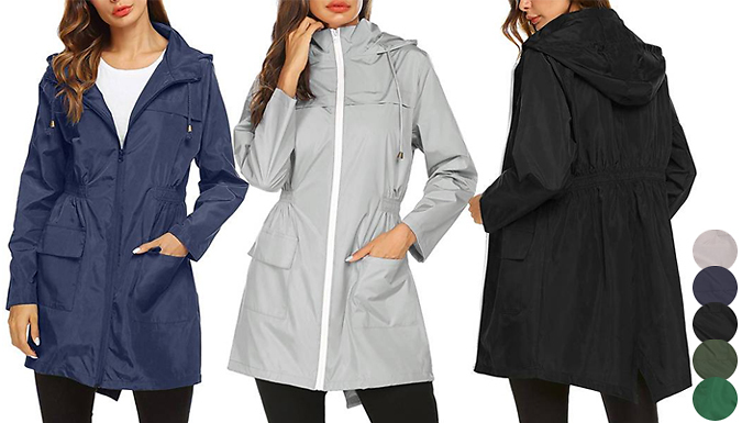 Domosecret Long Hooded Raincoat - 5 Colours & 4 Sizes