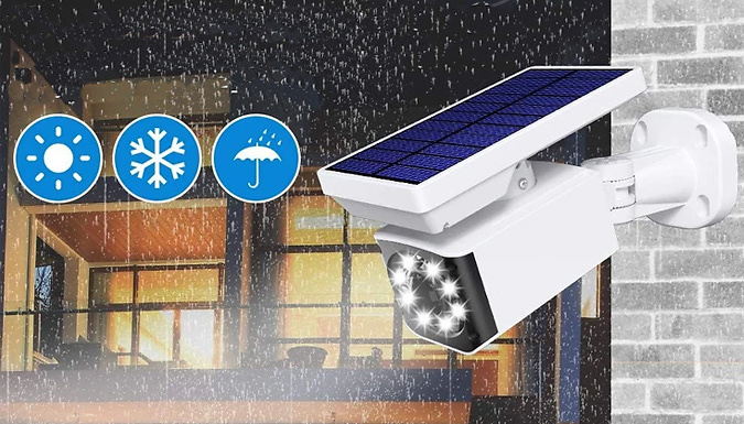 Domosecret Solar Motion Sensor LED Fake Security Camera