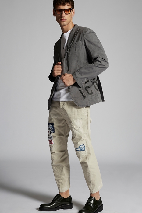 DSQUARED2 Uomo Giacca Grigio Taglia 44 97% Cotone 3% Elastan