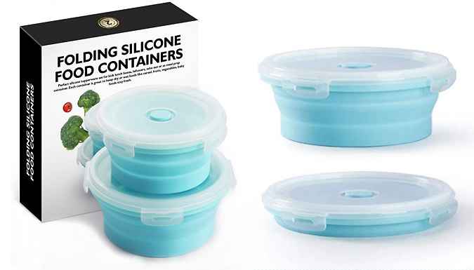 Wish Whoosh Offers 500ml & 800ml Collapsible Silicone Food Storage Boxes