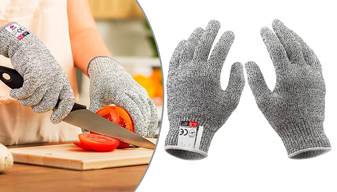 Wish Whoosh Offers 2 Pairs of Cut Resistant Safety Gloves - 4 Sizes
