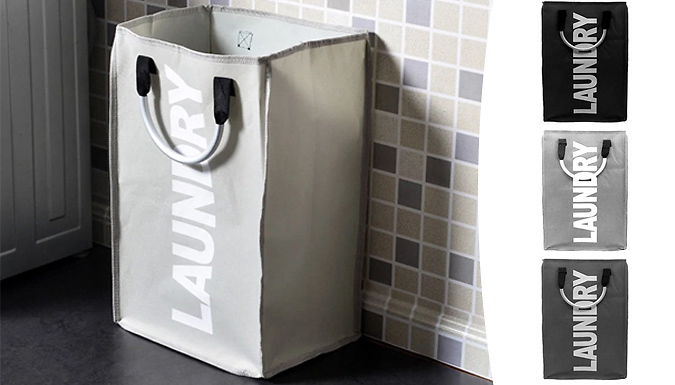 Wish Whoosh Offers Foldable Laundry Hamper with Handles - 3 Colours