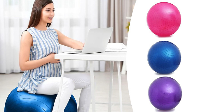 Wish Whoosh Offers Balance Core Exercise Ball - 3 Colours & 3 Sizes