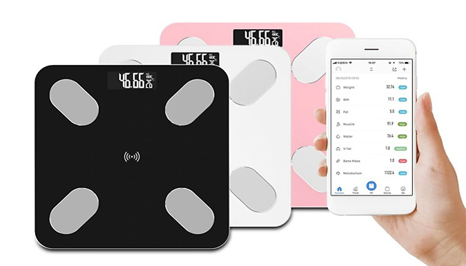 Gadget Bay USB or Battery Smart Bathroom Scales - 3 Colours