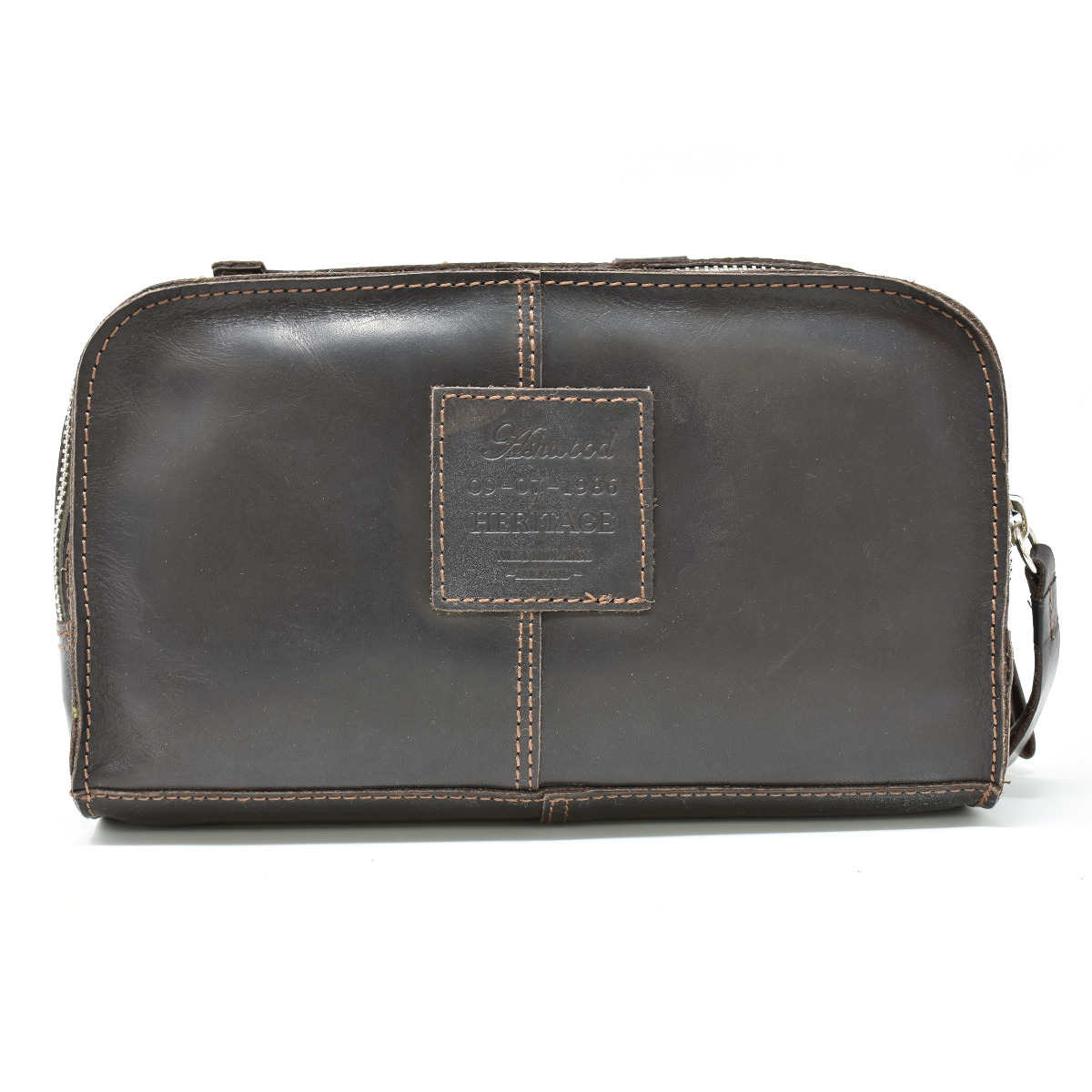 Ashwood Leather Kingsbury Oily Brown Wash Bag