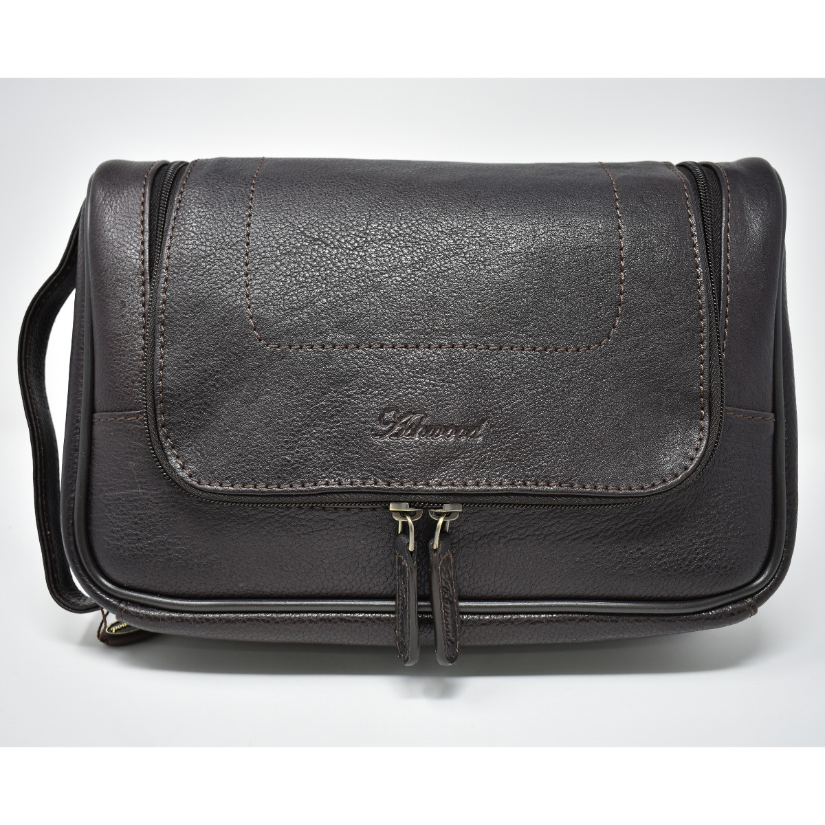 Ashwood Leather Hanging Tumble Brown Wash Bag