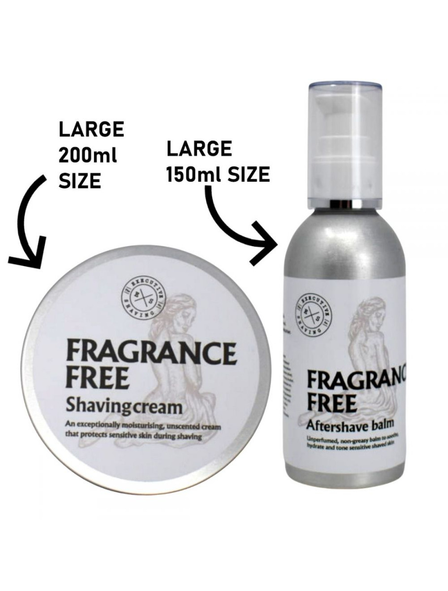 Executive Shaving Fragrance Free Shaving Cream and Balm Set