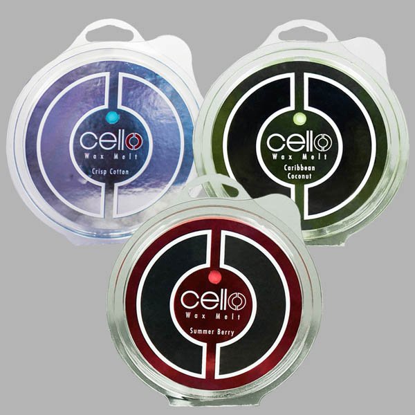 Cello Wax Melt Pack (Summer Berry, Caribbean Coconut, Crisp Cotton) 