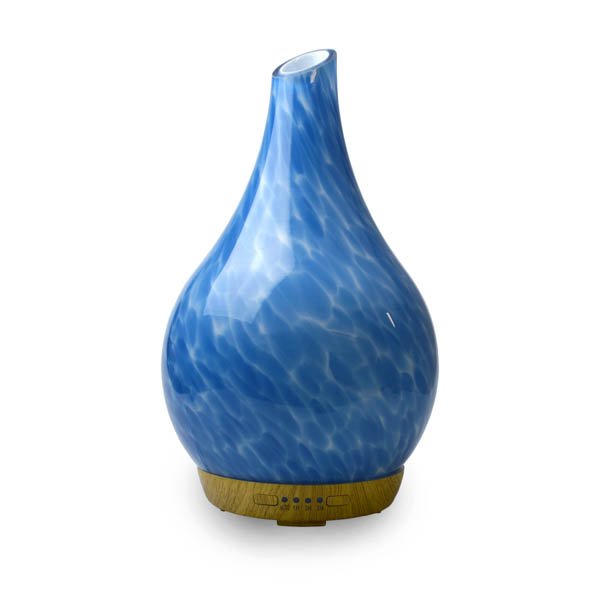 Cello Ocean Floor Art Glass Large Ultrasonic Diffuser with 15ml Fragrance Oil 