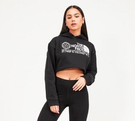 The North Face Coordinates Crop Drop Pullover Women's Hoodie | M | TNF Black
