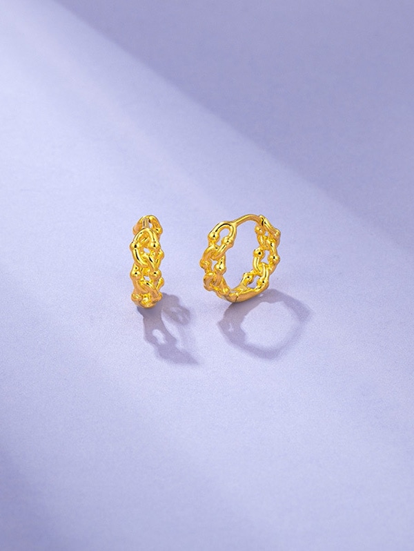 Zaful Kleine Jaspis Ohrringe mit Gliederkette |