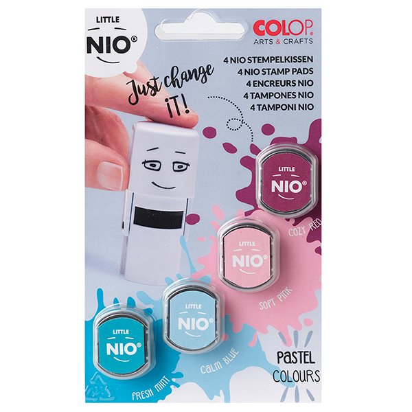 COLOP e-mark COLOP Little NIO Pastel Stamp Pads in Mint, Blue, Pink, Red