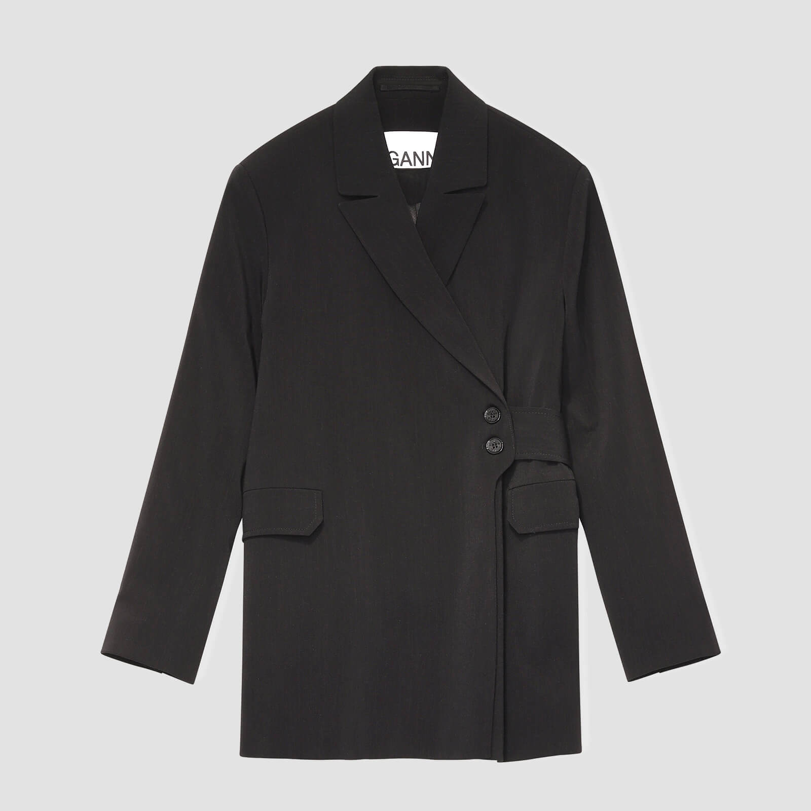 Ganni Women's Melange Suiting Jacket - Black - EU 36/UK 8