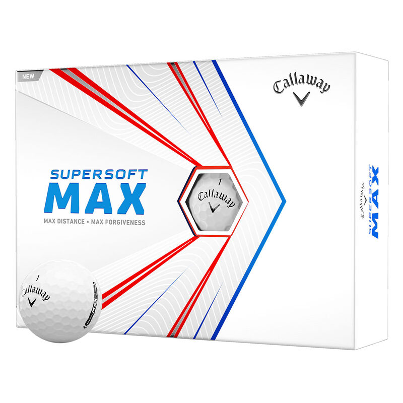 Callaway Supersoft MAX 12 Golf Balls, Male, White  | Online Golf