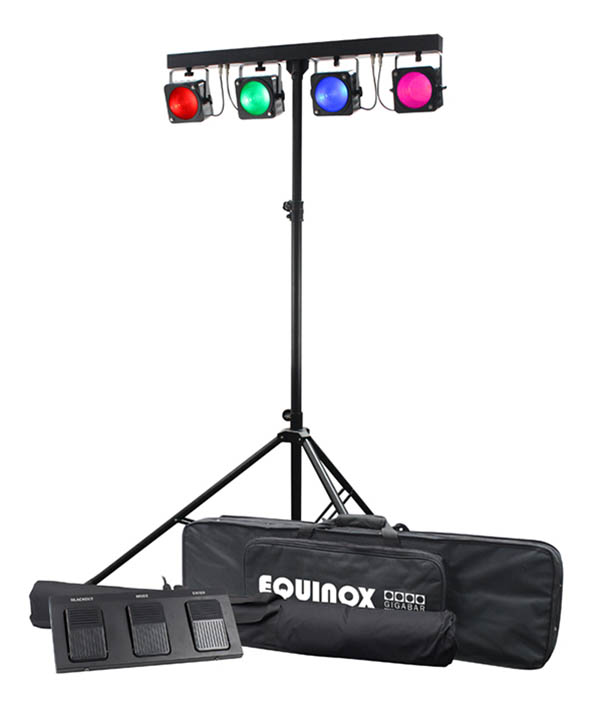 Equinox RGB COB Par Bar Lighting Set with Stand and Foot Controller