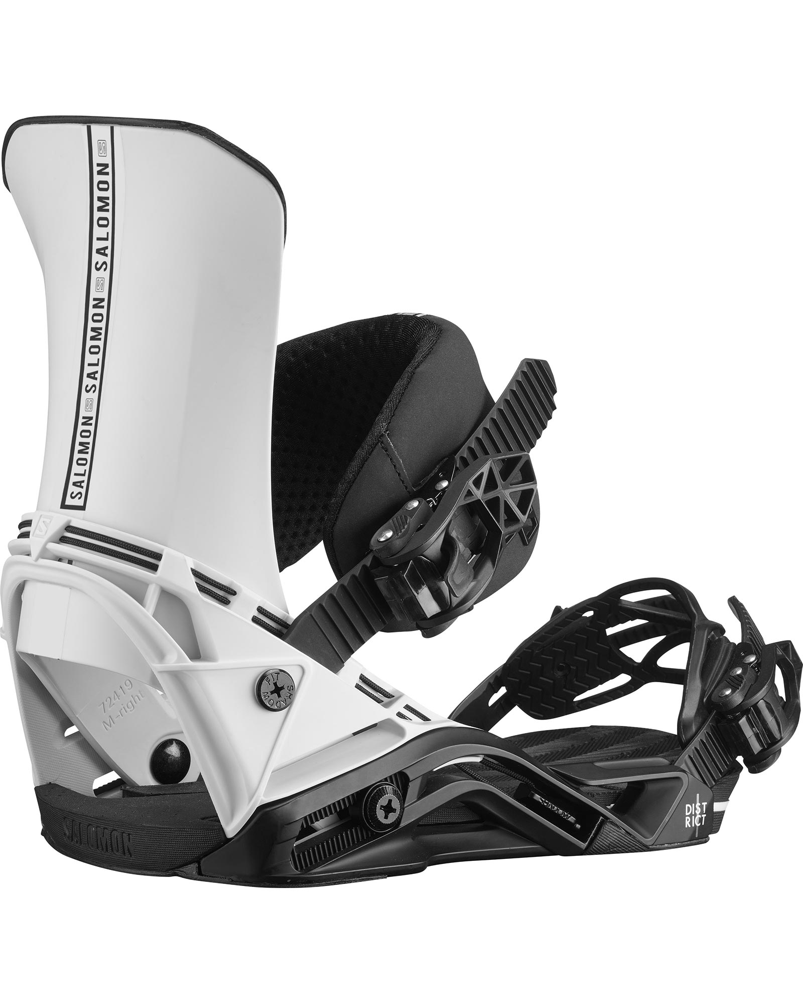 Salomon District Men's Snowboard Bindings 2021 | M | Light Grey/Black