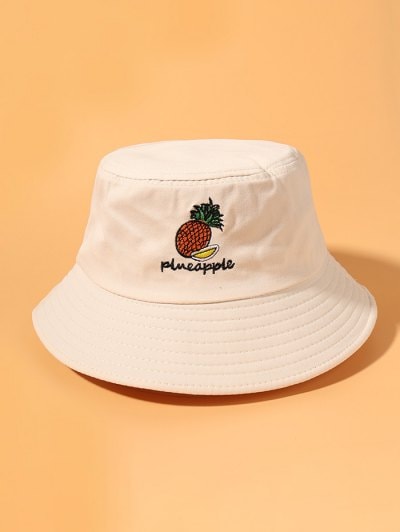 Zaful Ananas Stickerei Bucket Hat |