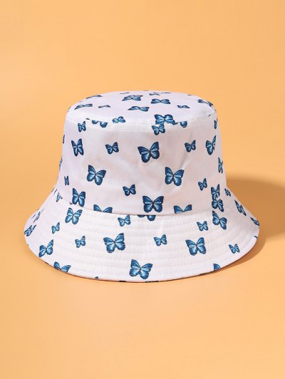 Zaful Gedruckter Schmetterling Bucket Hut |