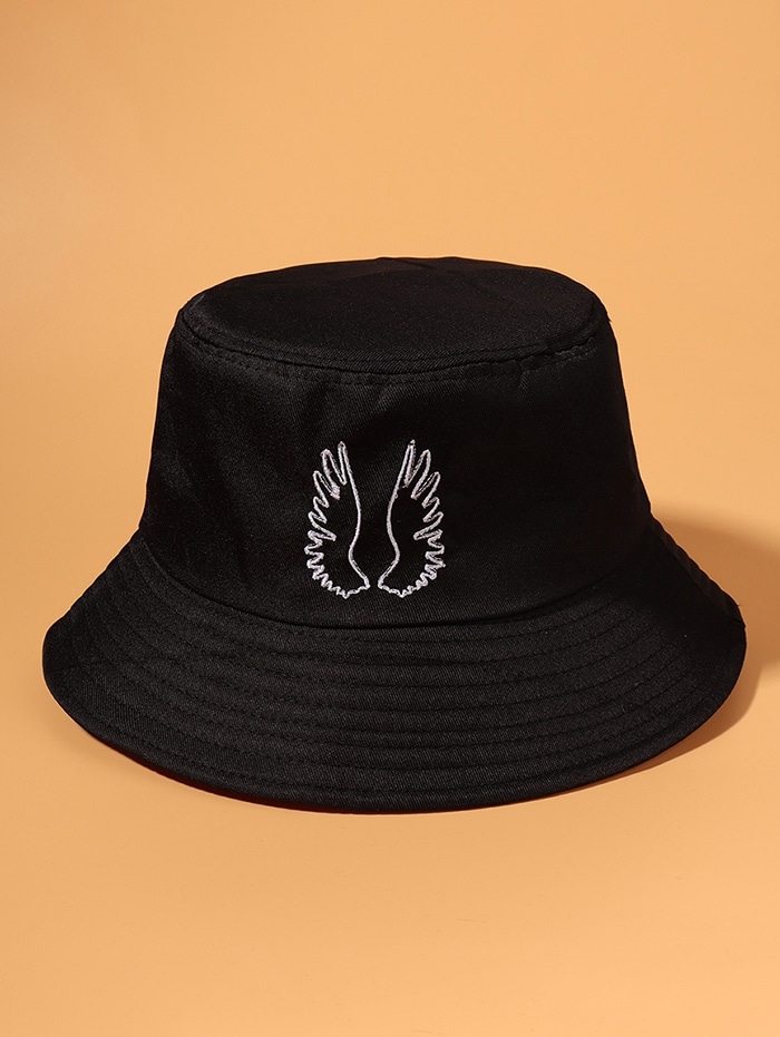 Zaful Gestickter Flügelform Bucket Hut |