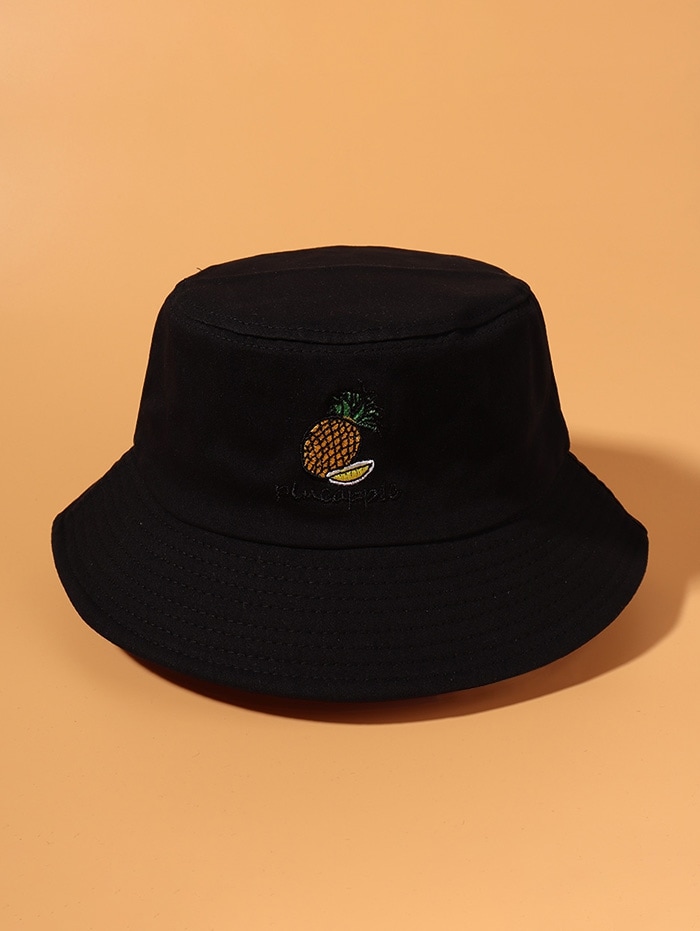 Zaful Ananas Gestickter Bucket Hut |