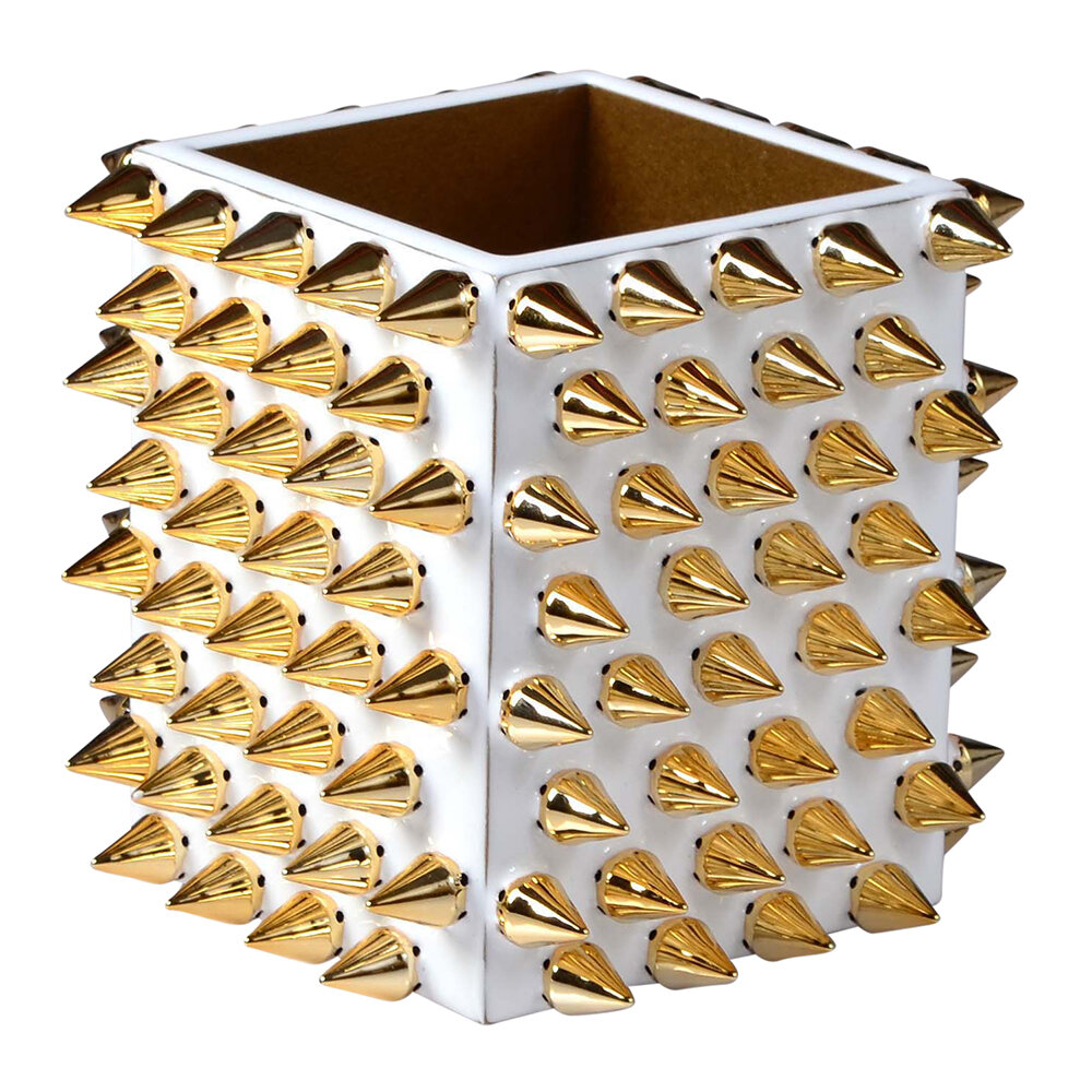 Mike + Ally - Mike + Ally X AMARA Spikes Toothbrush Holder - Gold