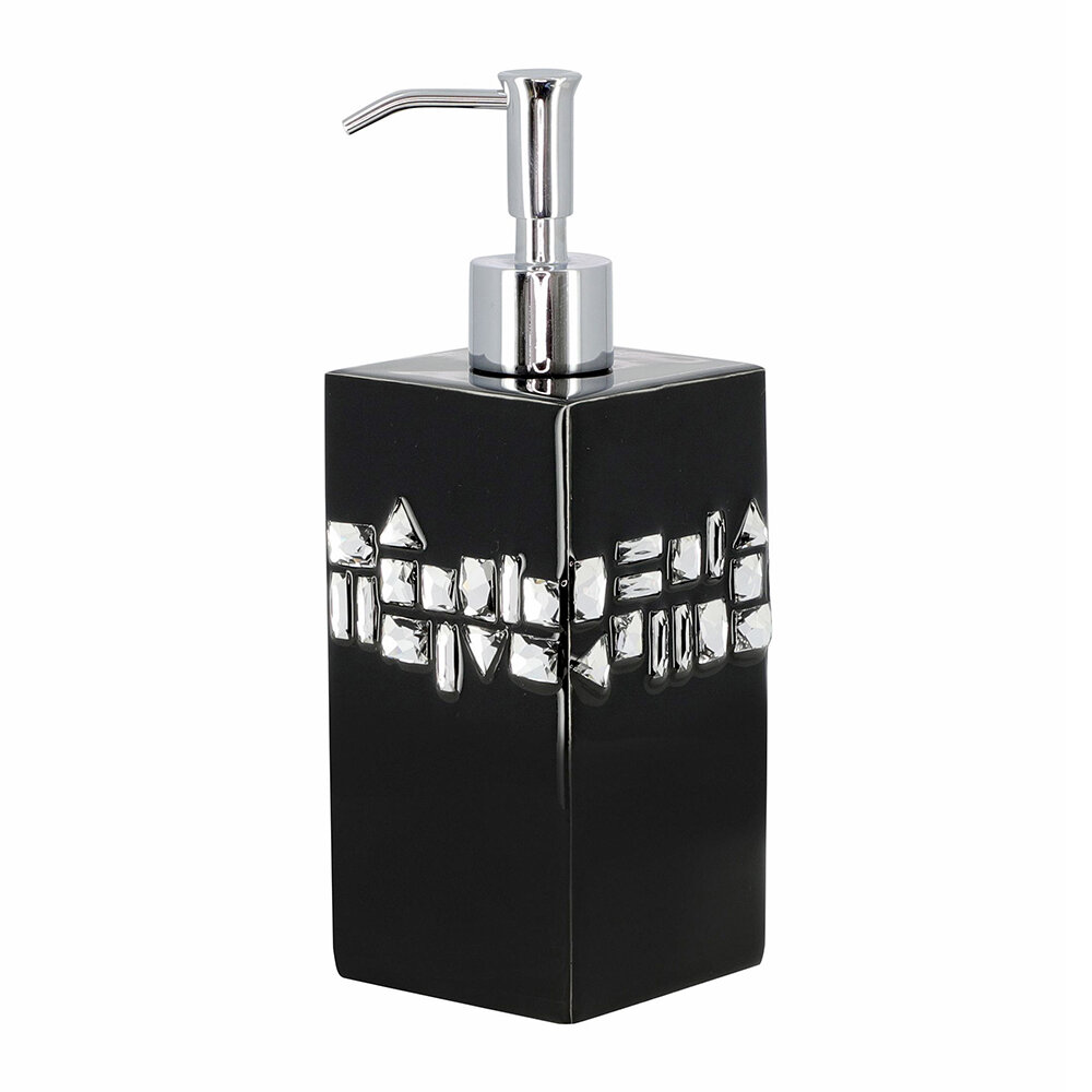 Mike + Ally - Swarovski Budapest Soap Dispenser - Ebony