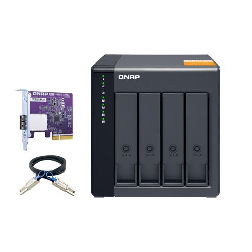 QNAP TL-D400S storage drive enclosure HDD/SSD enclosure Black Grey 2.5/3.5"