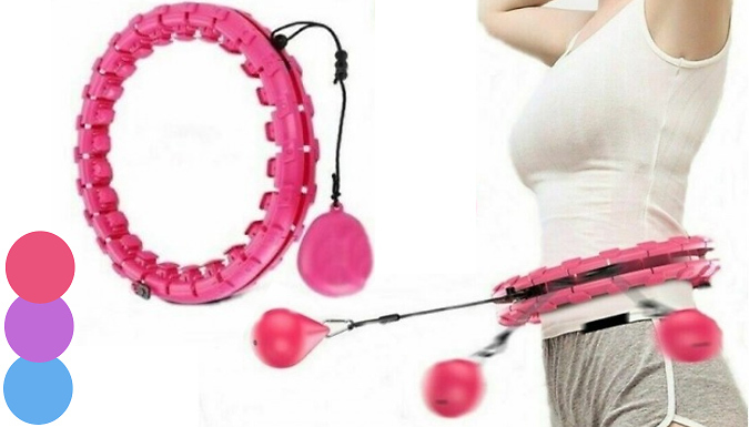 Hey4beauty 18, 21 or 24-Knot Smart Adjustable Hula Hoop - 3 Colours