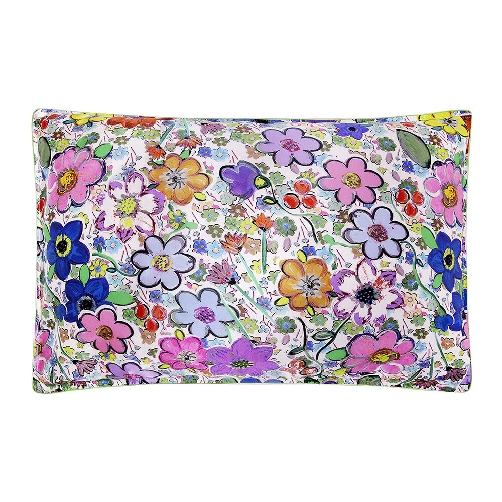 Jessica Russell Flint - Paint By Flora Silk Pillowcase