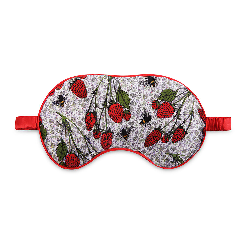 Jessica Russell Flint - Strawberry Garden Silk Eye Mask