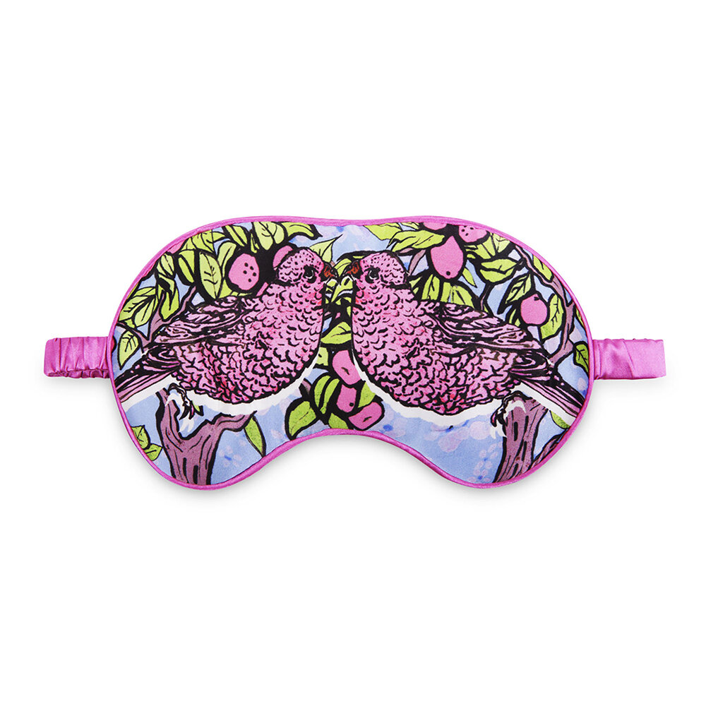 Jessica Russell Flint - To Kiss A Mocking Bird Silk Eye Mask